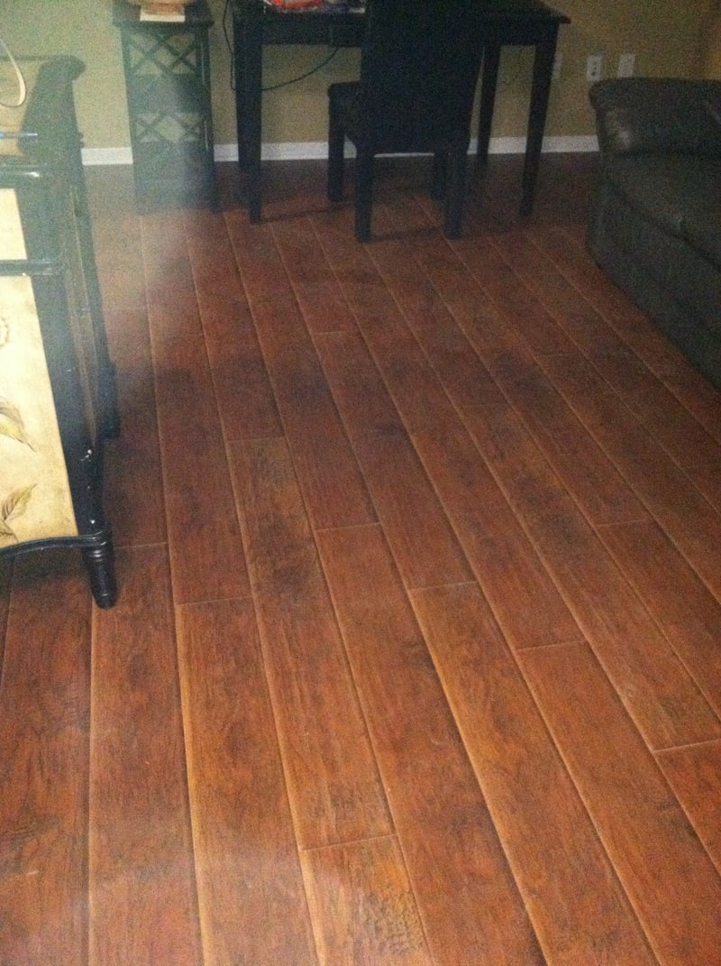 Dark Wide-Plank Living Room — Central Ohio