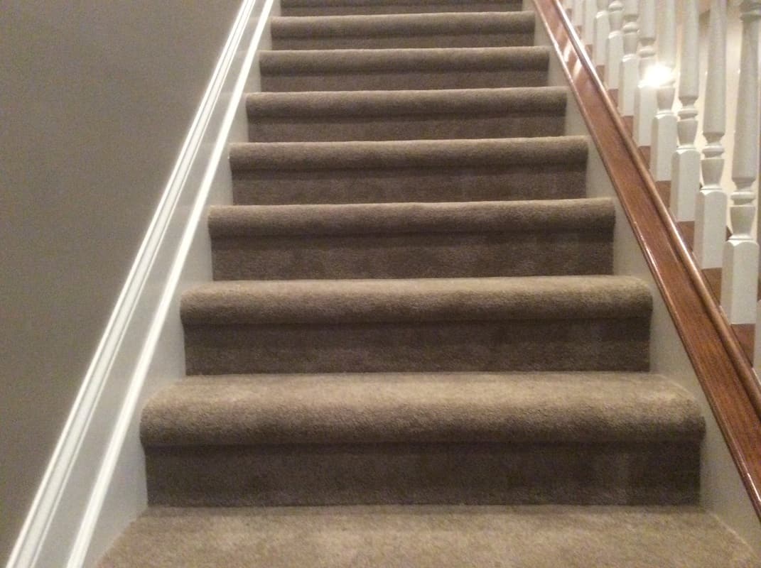 Taupe Carpet Stairs — Central Ohio
